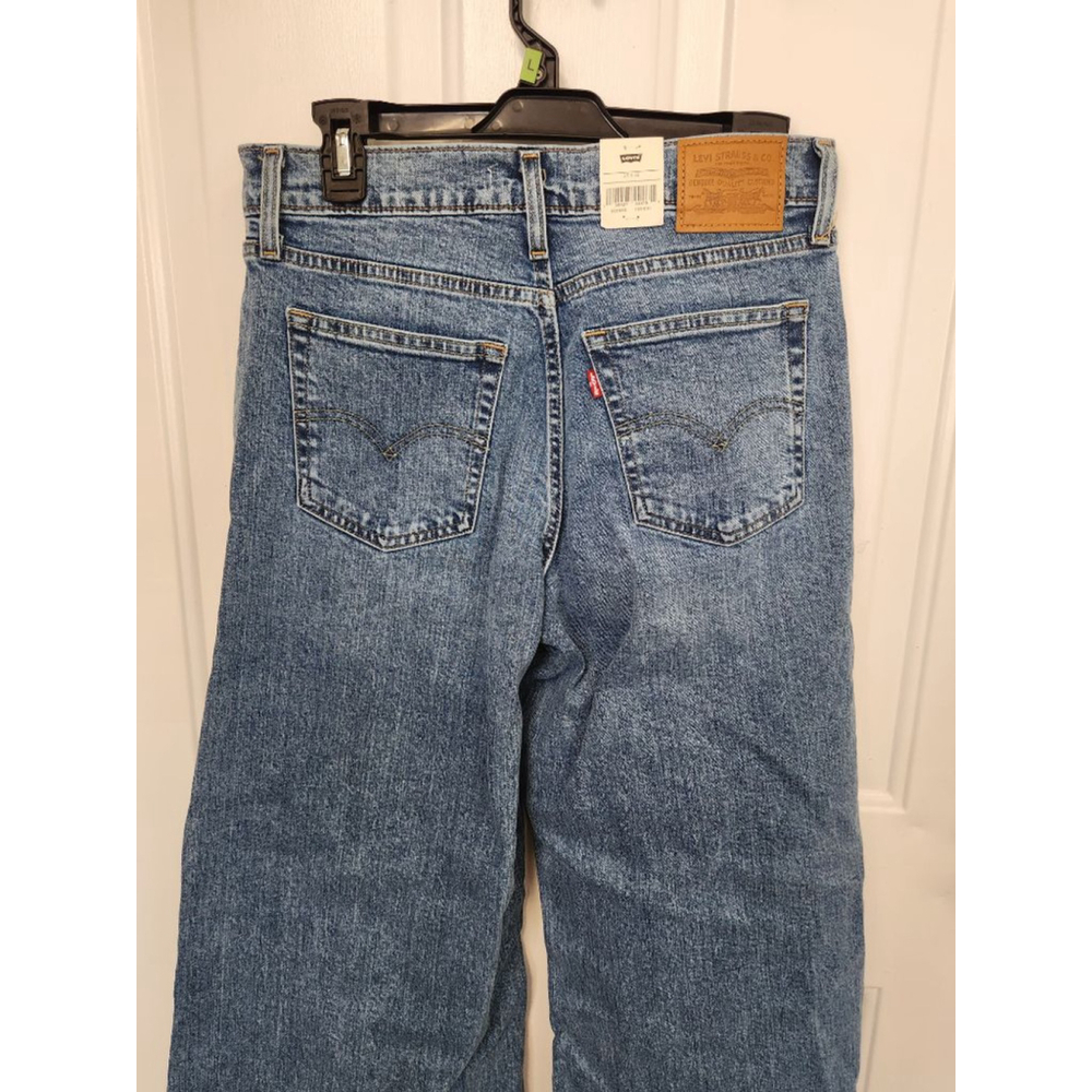 Levi's Blue 728 High-Rise Wide Straight Leg Jeans Size 29 - Picture 10 of 11